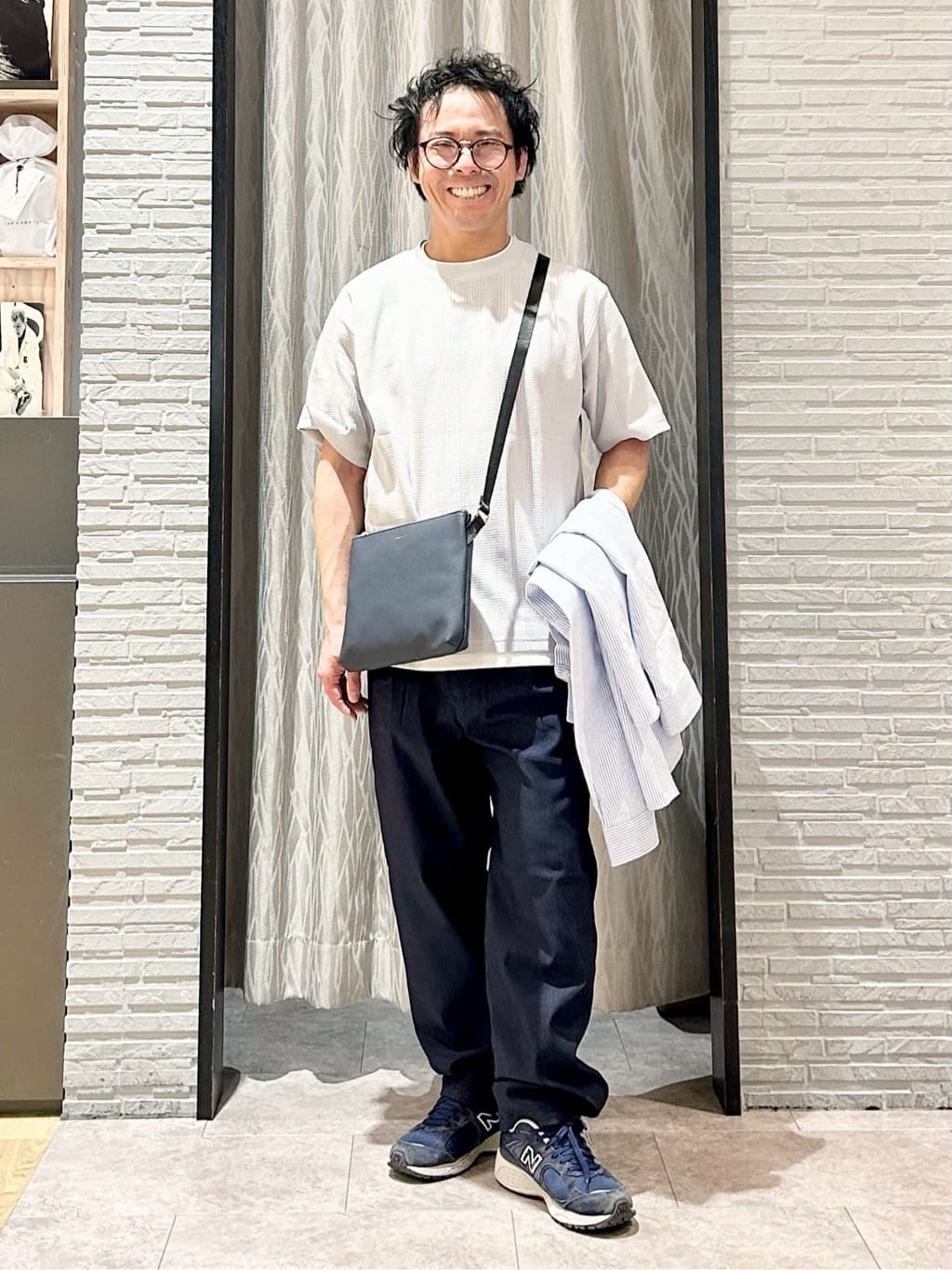 KENJI Iさんの「THE SHOP TK｜【POLO BCS 別注】 アソート長袖シャツ ストライプ／グレー／デニム」を使ったコーディネート