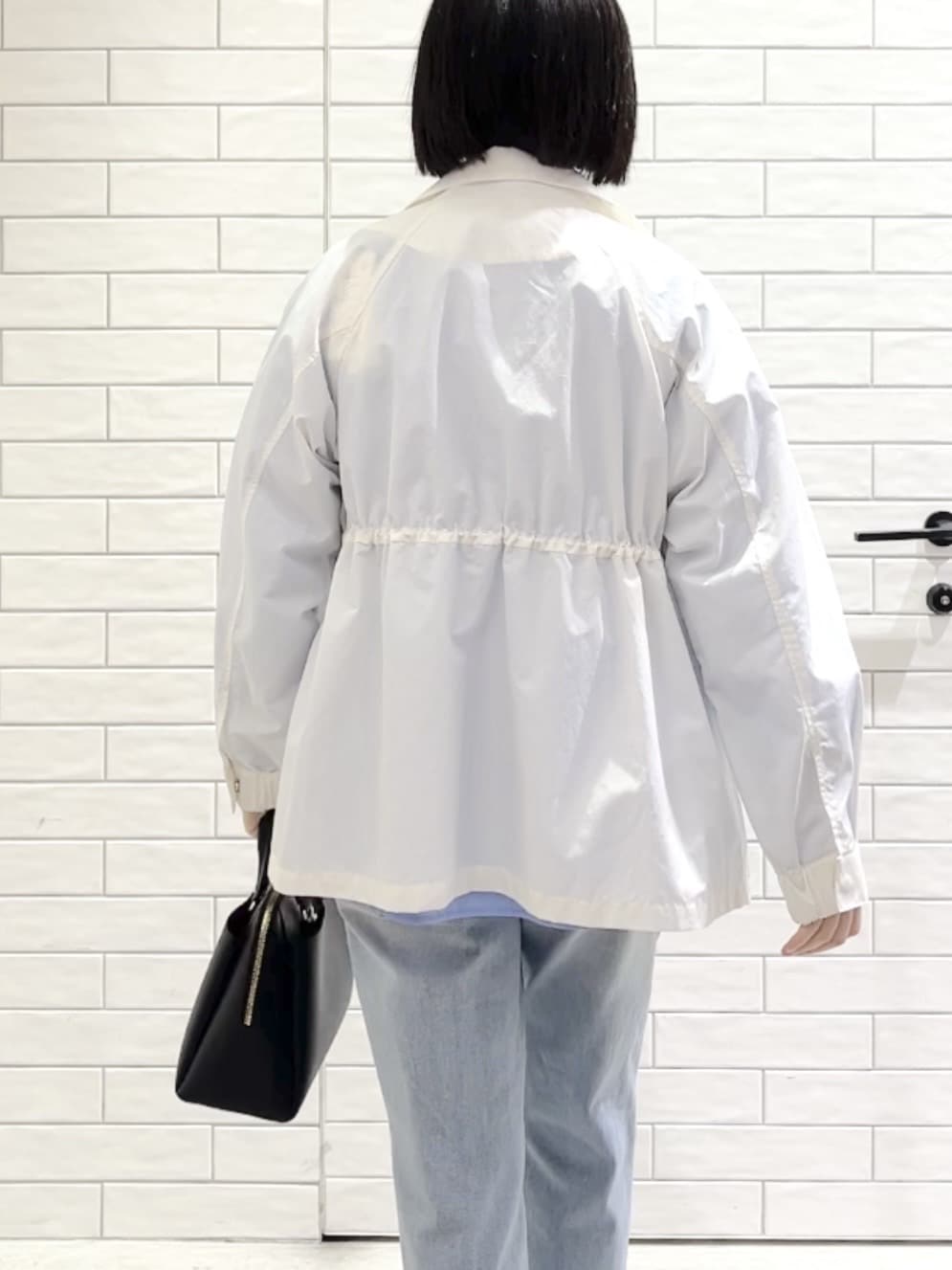 しおりさんの「OPAQUE.CLIP｜撥水スタンドZIPブルゾン【洗濯機OK／UVケア／花粉対応】」を使ったコーディネート