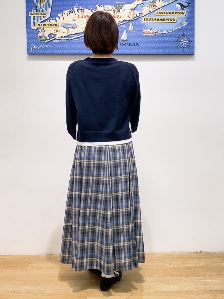 Hamaさんの「Dessin｜【洗える】バイカラーデザインニット」を使ったコーディネート