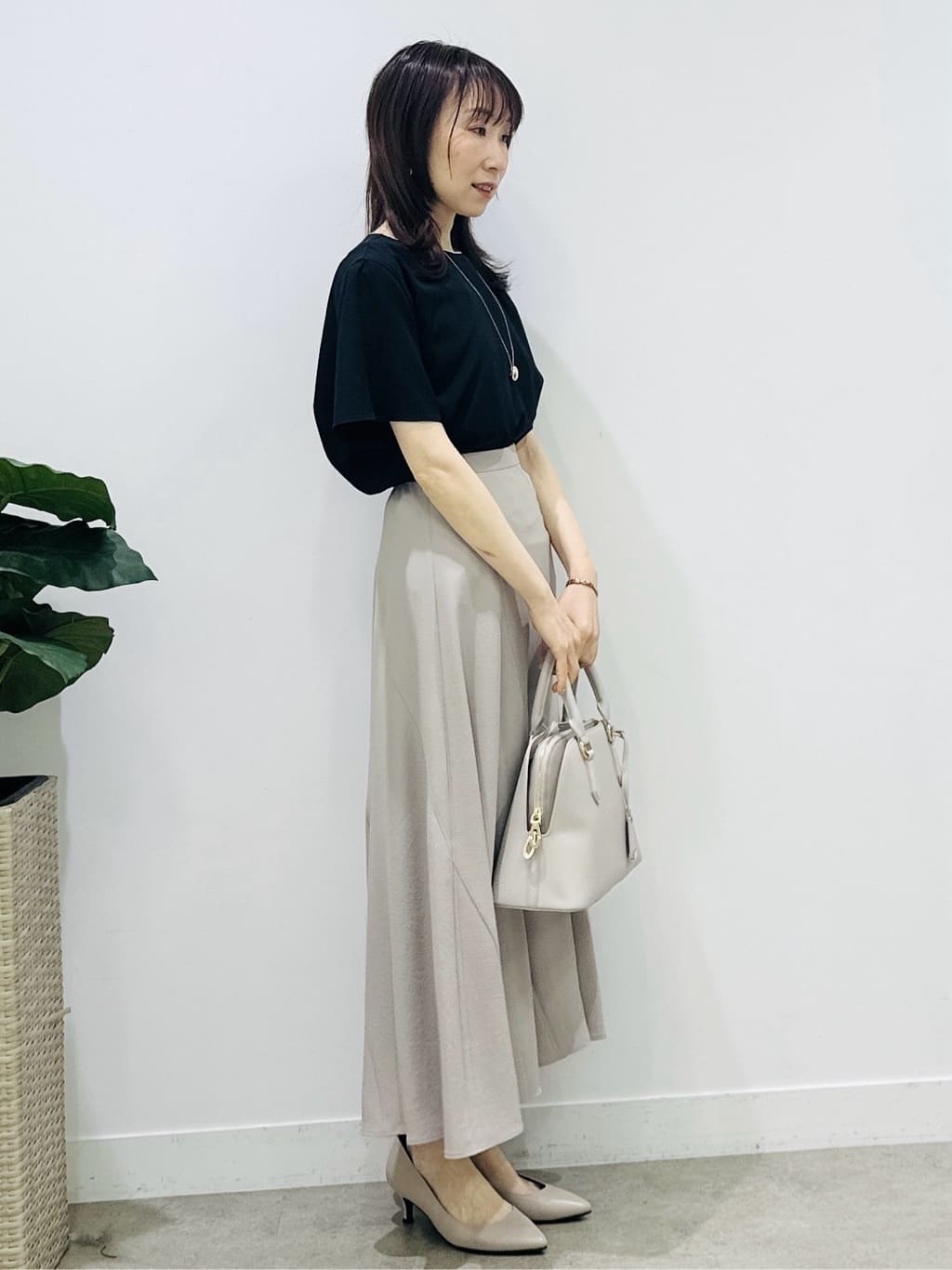 Miwaさんの「UNTITLED｜◆【さらりと快適/セットアップ可/UV/接触冷感】スラブカラーレスジャケット」を使ったコーディネート