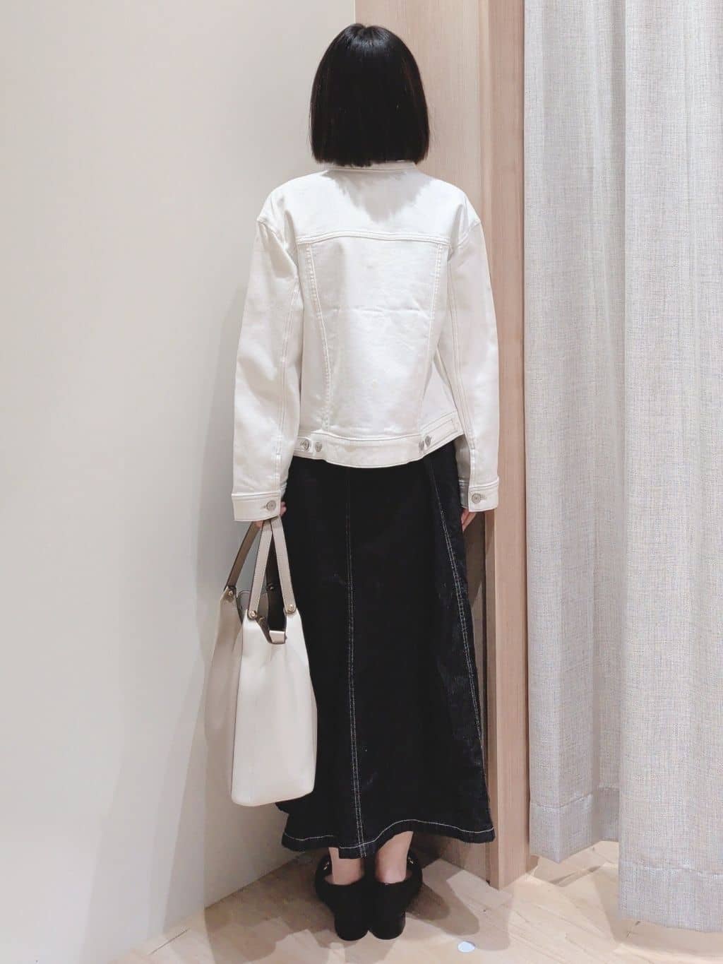 Yuiさんの「grove｜【貴島明日香さん着用】デニムフレアワンピース」を使ったコーディネート