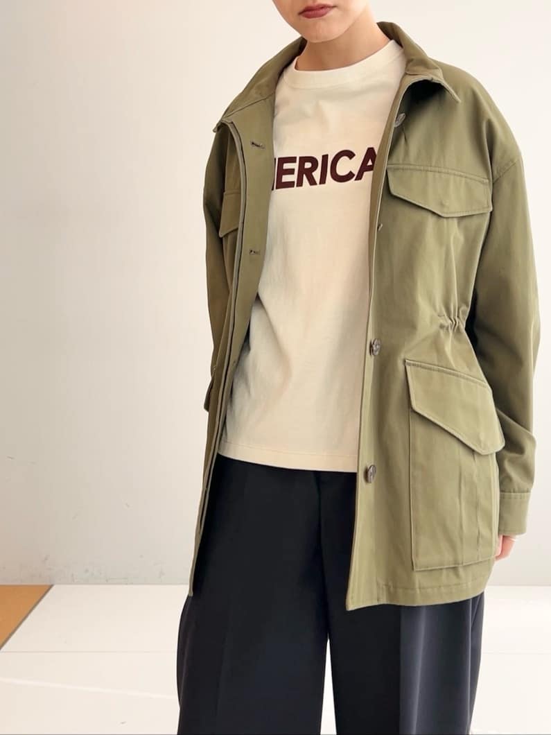 OCHIAIさんの「DRESSTERIOR｜【ウォッシャブル】コンパクトコットンミリタリーブルゾン」を使ったコーディネート