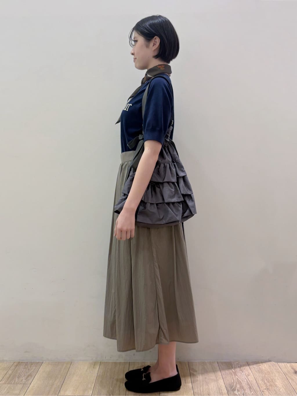 RINさんの「OPAQUE.CLIP｜ロゴジャカードニット【洗濯機OK】」を使ったコーディネート