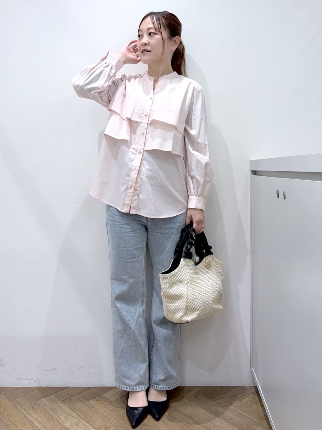 Junさんの「index｜《再入荷》ダブルブレストテーラードジャケット【接触冷感／吸水速乾／イージーアイロン／防シワ／洗濯機O」を使ったコーディネート