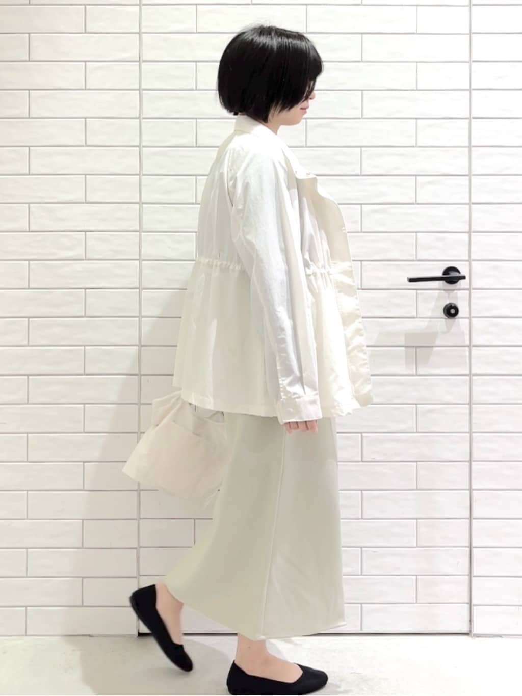 しおりさんの「OPAQUE.CLIP｜撥水スタンドZIPブルゾン【洗濯機OK／UVケア／花粉対応】」を使ったコーディネート
