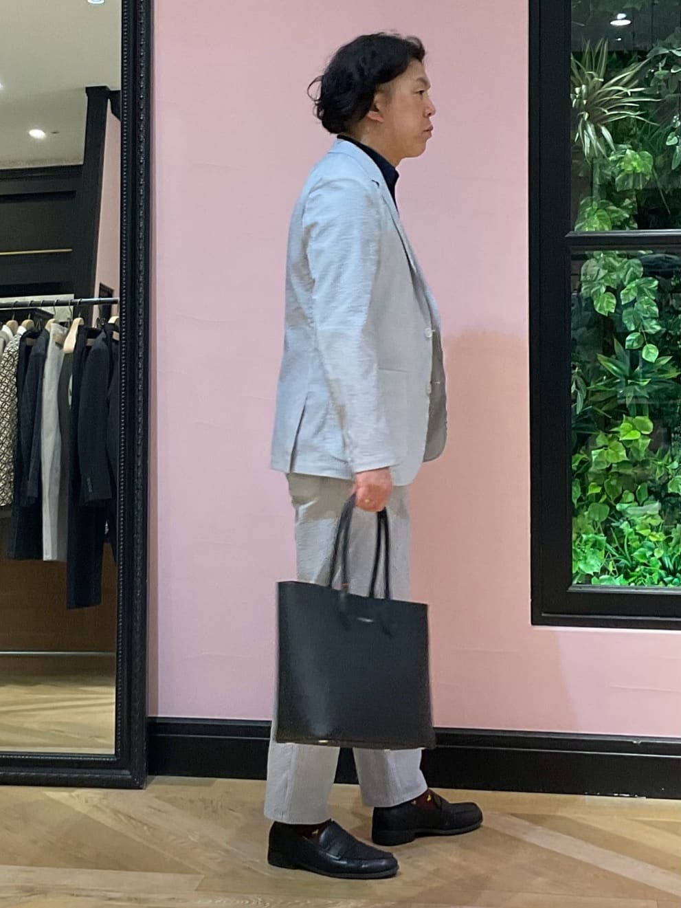 Nagaseさんの「DRESSTERIOR｜◆【吸湿速乾/セットアップ可/ウォッシャブル】COOLMAX シアサッカー サマージャケット」を使ったコーディネート