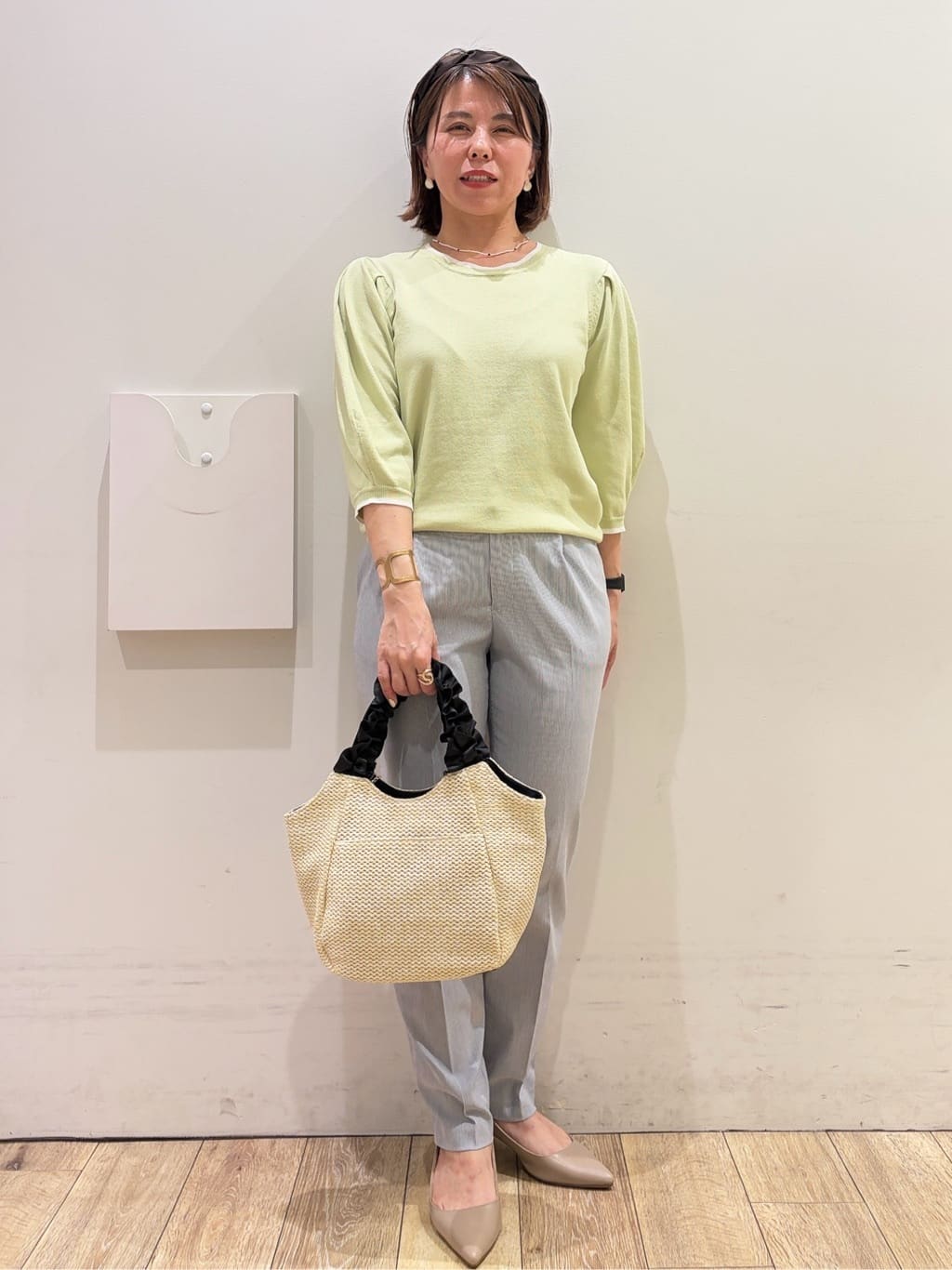 YUKOさんの「index｜ダブルブレストジャケット／セットアップ対応可【洗える／接触冷感／吸水速乾／防シワ／ストレッチ】」を使ったコーディネート