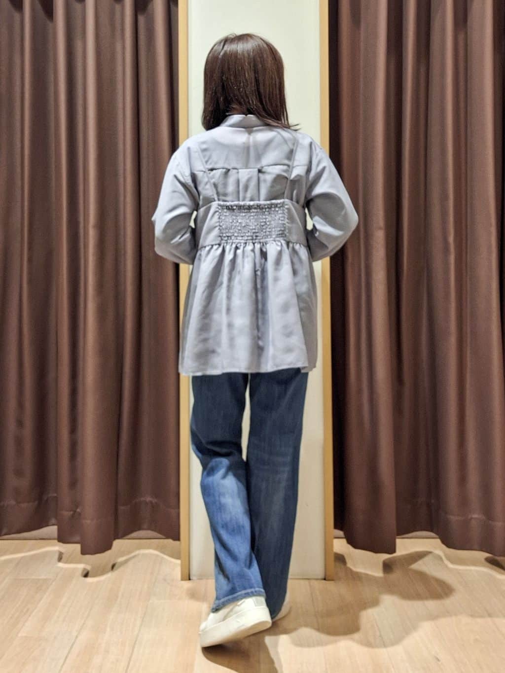 ウタさんの「grove｜【2点SET】今どきシアーシャツ＆キャミセット」を使ったコーディネート