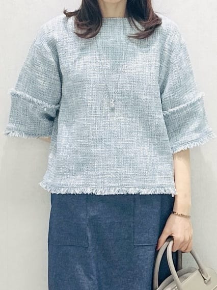 Miwaさんの「UNTITLED｜◆【洗える】ツイードドルマンブラウス」を使ったコーディネート