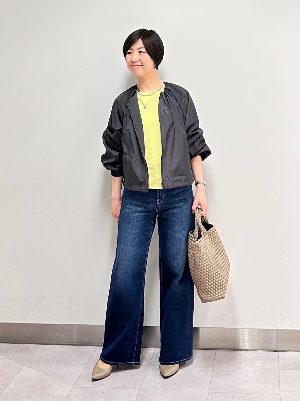 みなこさんの「UNTITLED｜【洗える/清涼感】袖スリットニットプルオーバー」を使ったコーディネート