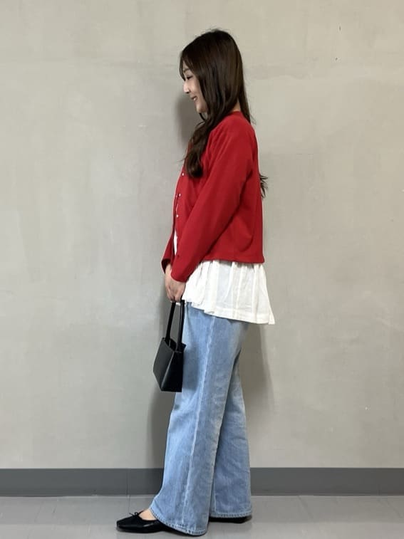 Minaさんの「Dessin｜【洗える】スナップボタンカーディガン」を使ったコーディネート