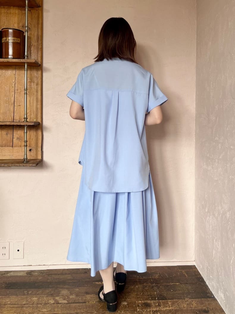 saoriさんの「【UV／冷感／速乾】麻調合繊ポケ付きブラウス」を使ったコーディネート