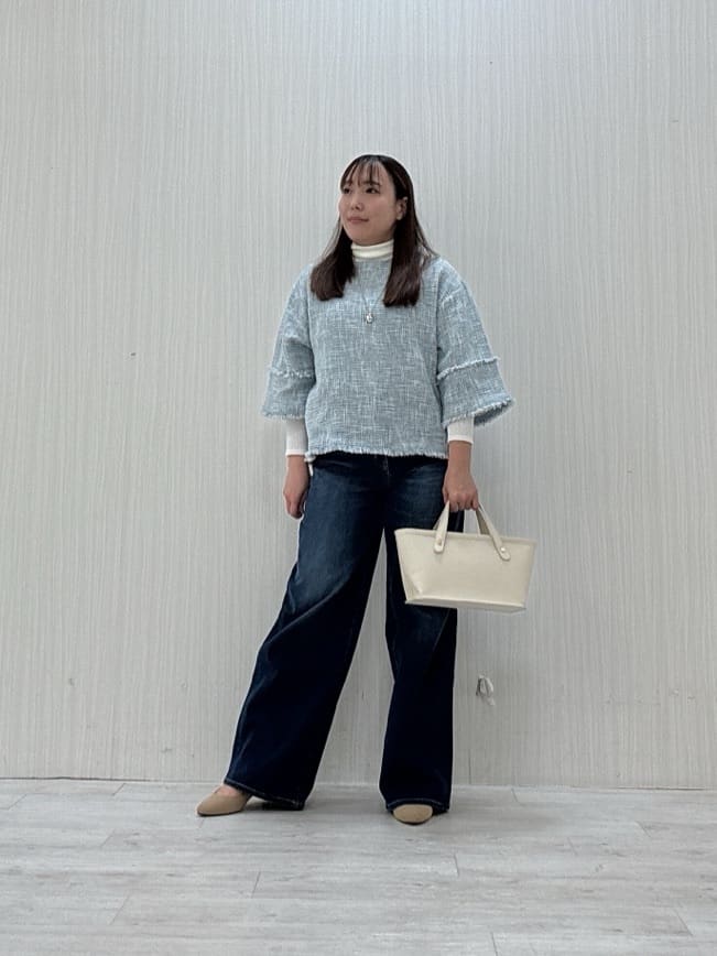 ayakaさんの「UNTITLED｜◆【洗える】ツイードドルマンブラウス」を使ったコーディネート