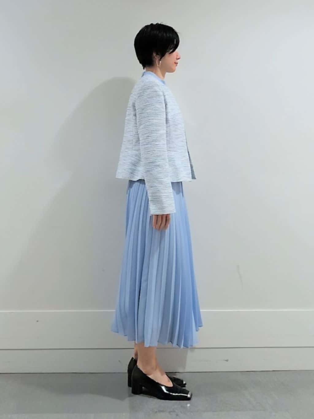 ミズタさんの「UNTITLED｜◆【フォーマル/洗える】ボウタイ プリーツワンピース」を使ったコーディネート