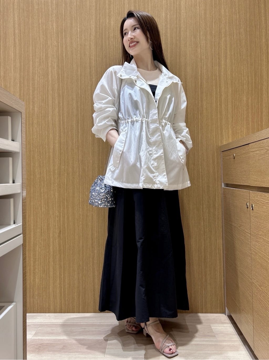 maiさんの「OPAQUE.CLIP｜撥水スタンドZIPブルゾン【洗濯機OK／UVケア／花粉対応】」を使ったコーディネート