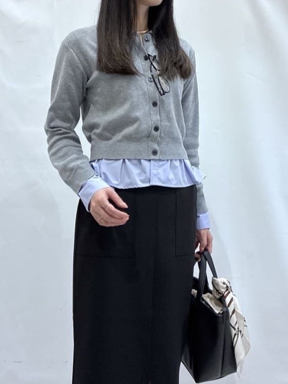 komaさんの「OPAQUE.CLIP｜ポロ衿シャツドッキングニット【洗濯機OK】」を使ったコーディネート
