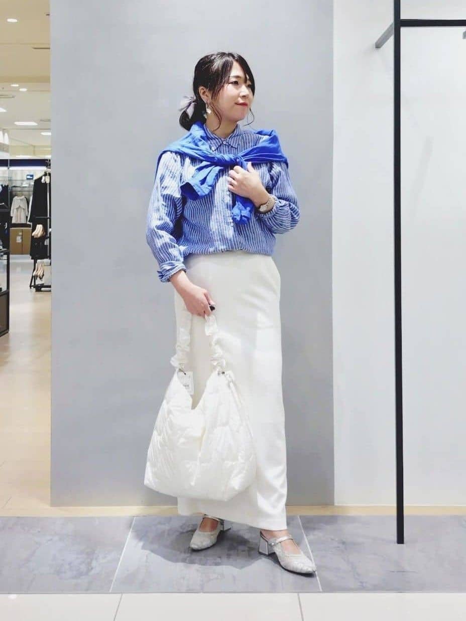 TOMOMIさんの「INDIVI｜【洗える／Iライン】ジャージスカート」を使ったコーディネート