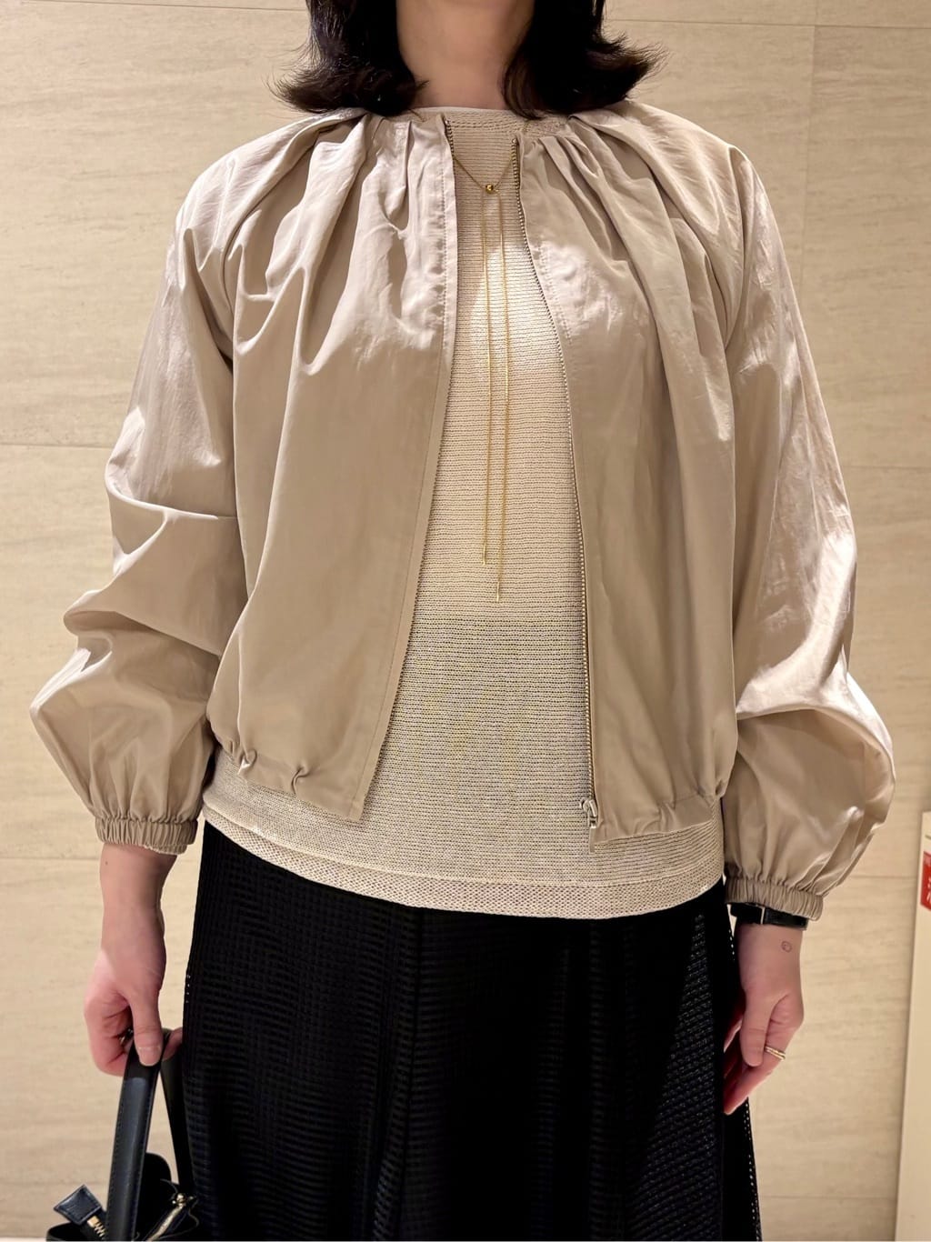 yさんの「UNTITLED｜◆【セットアップ可/はっ水】シャイニータイプライターブルゾン」を使ったコーディネート