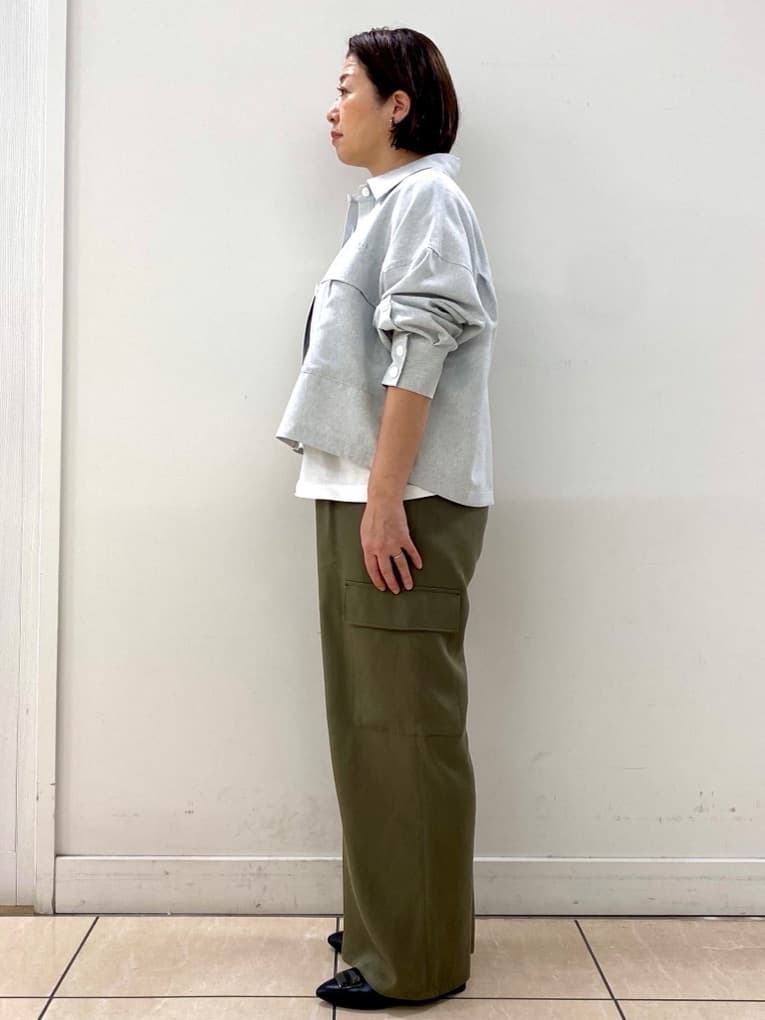 ksmさんの「Reflect｜リネンライクシャツブルゾン」を使ったコーディネート