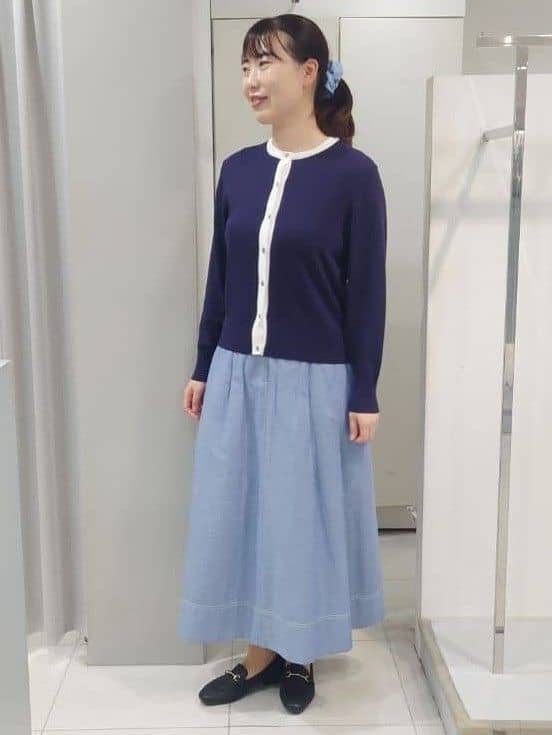 AZUSAさんの「Reflect｜【アンサンブル可】バイカラーカーディガン」を使ったコーディネート