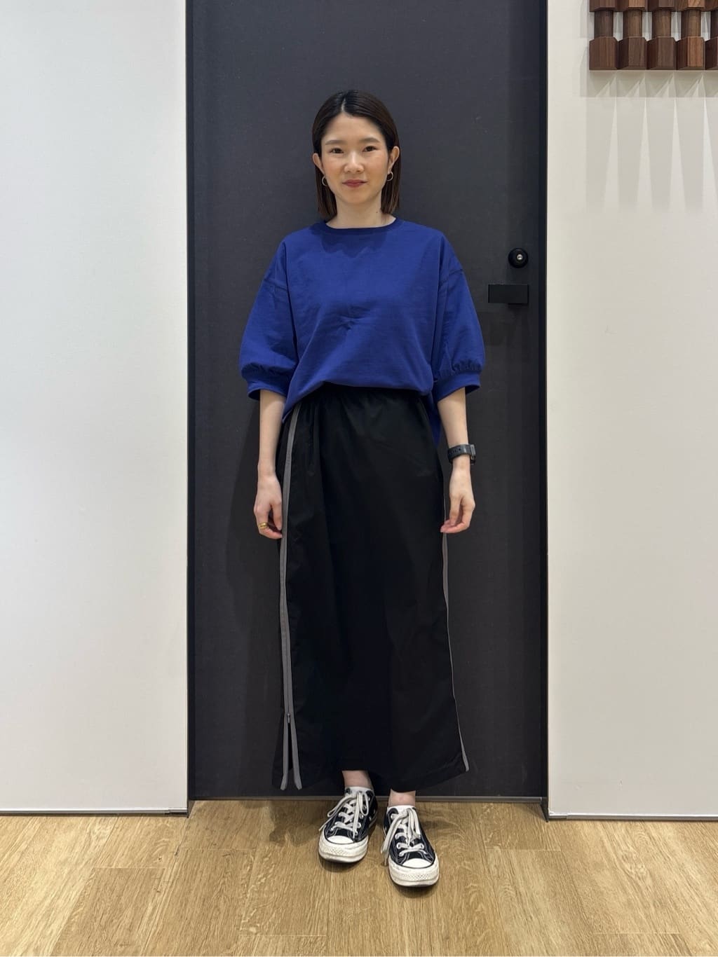 risaさんの「Dessin｜【360度可愛い】バックヘンリーカットソー5分袖」を使ったコーディネート
