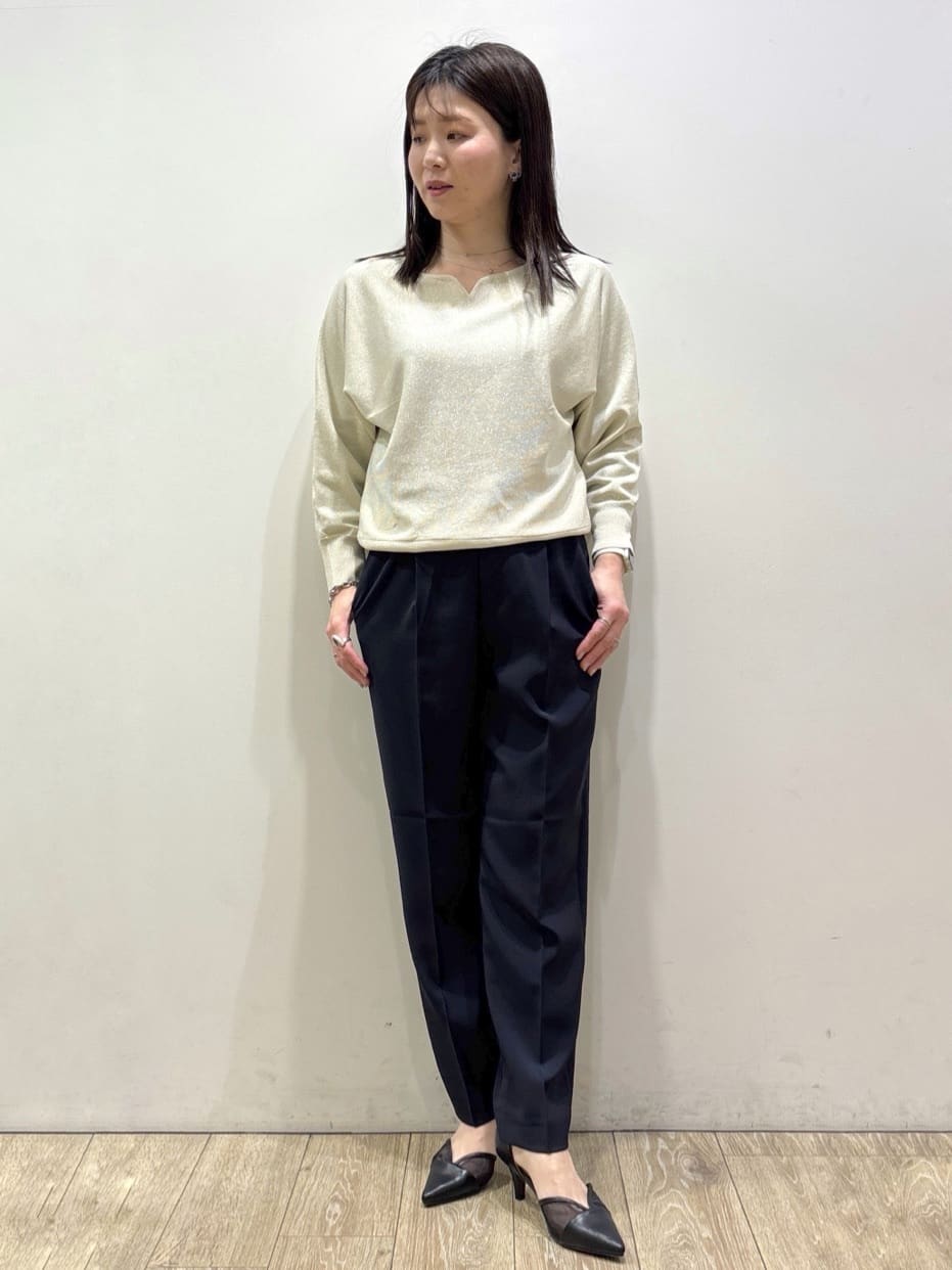mameさんの「index｜ヴィンテージクロスノーカラーロングコート【洗濯機OK／ストレッチ／イージーアイロン】」を使ったコーディネート