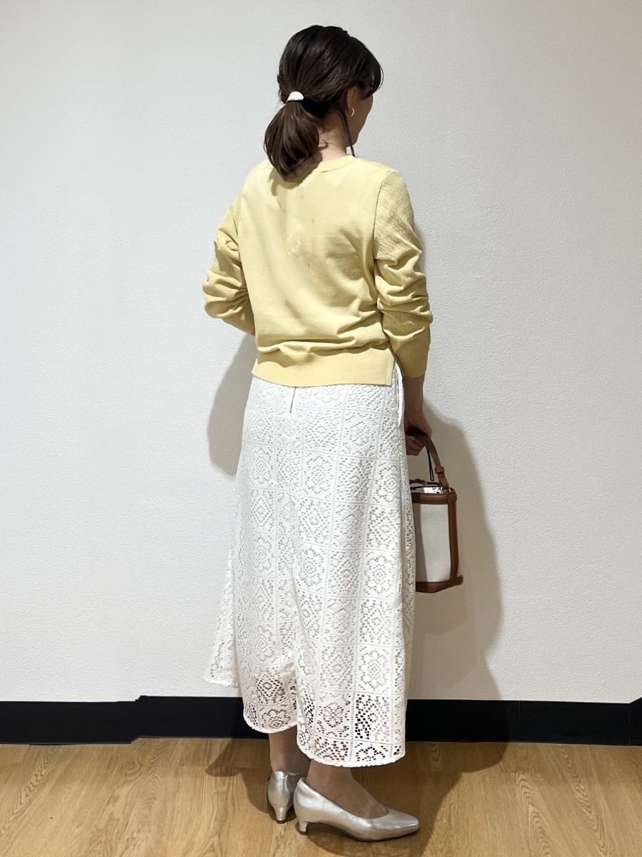 ayaさんの「Reflect｜透かしスリーブデザインハイゲージニット」を使ったコーディネート