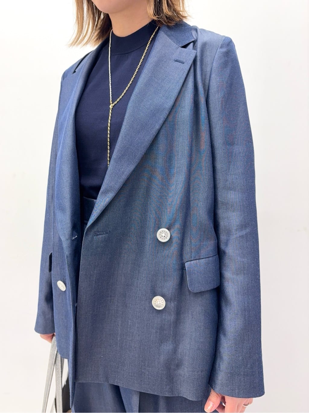 Nishijimaさんの「DRESSTERIOR｜【ウォッシャブル】コットンシルクハーフスリーブニット」を使ったコーディネート