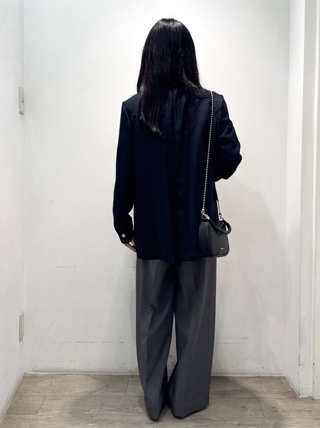 yuicciさんの「OPAQUE.CLIP｜金ボタンダブルブレストテーラードジャケット／セットアップ対応【洗える】」を使ったコーディネート