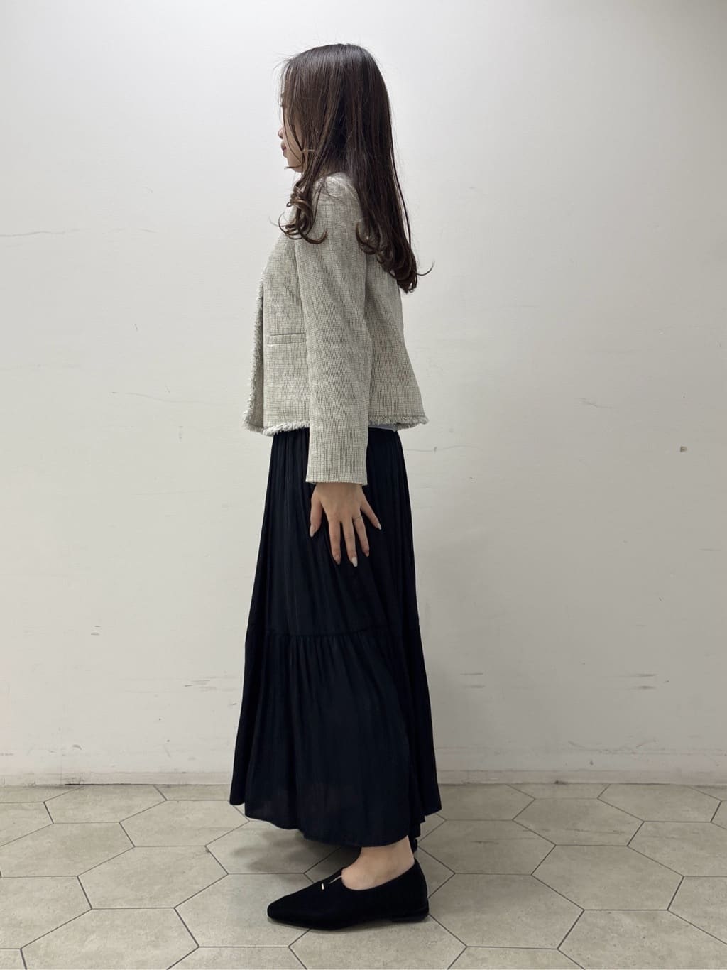 kahoさんの「INDIVI｜【洗える／華やか】袖プリーツニット」を使ったコーディネート