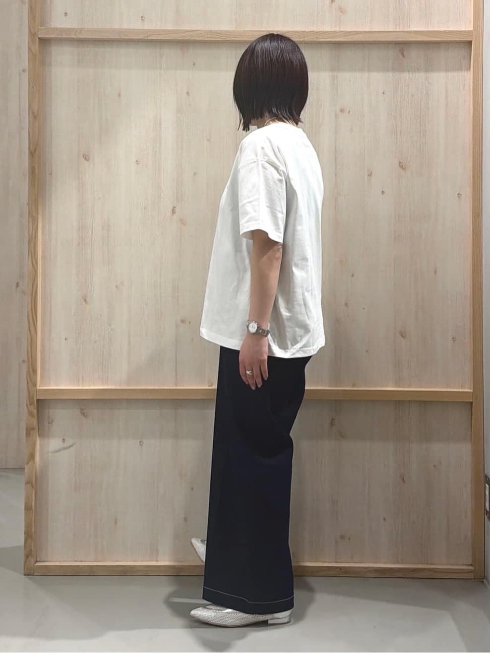 nanaさんの「THE SHOP TK｜ハーフミラノカーデ」を使ったコーディネート
