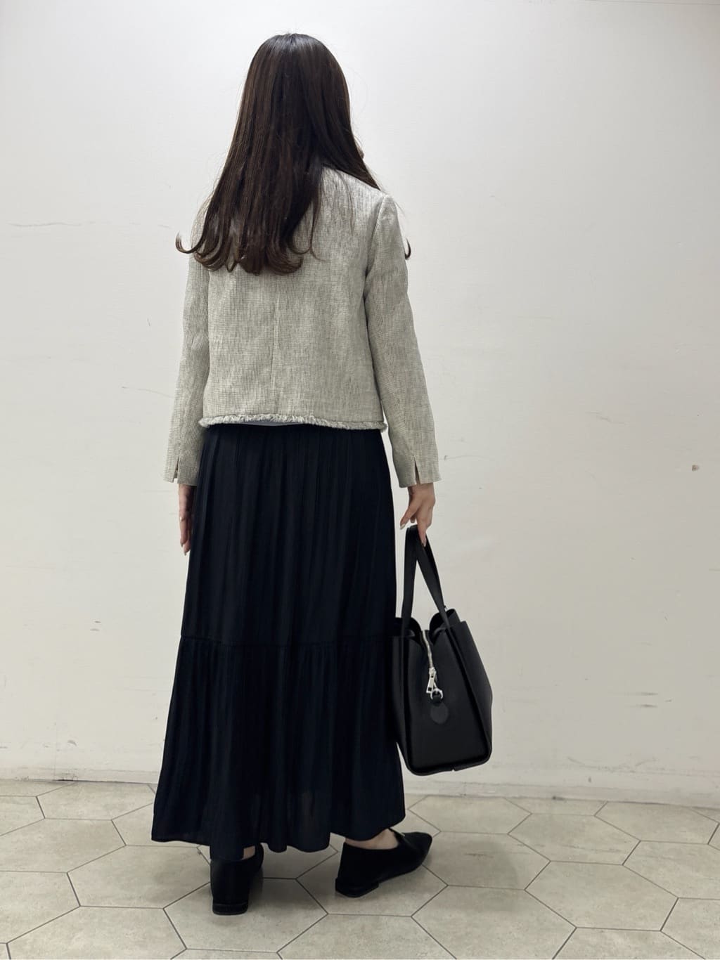 kahoさんの「INDIVI｜【洗える／華やか】袖プリーツニット」を使ったコーディネート