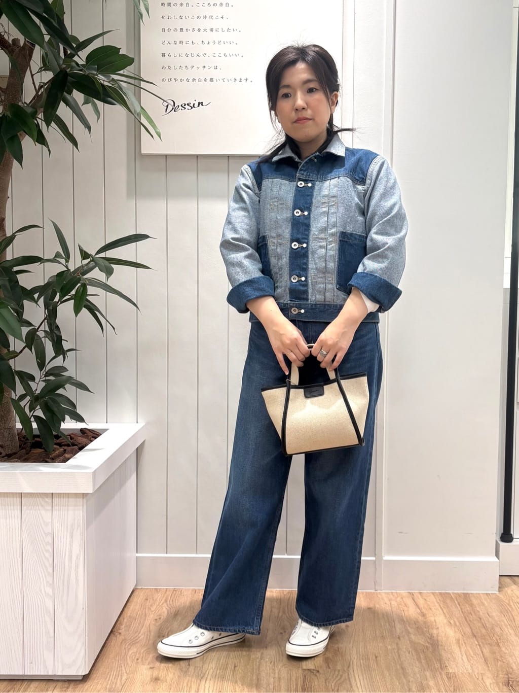 tomokoさんの「Dessin｜【ユニセックス/2WAY】リバーシブルデニムジャケット」を使ったコーディネート
