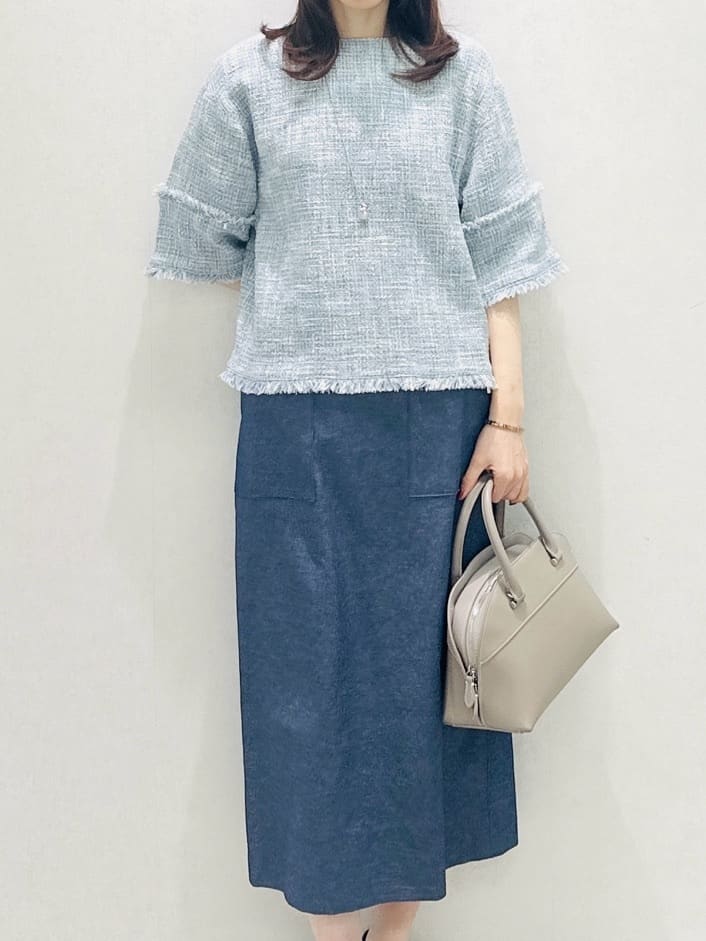 Miwaさんの「UNTITLED｜◆【洗える】ツイードドルマンブラウス」を使ったコーディネート