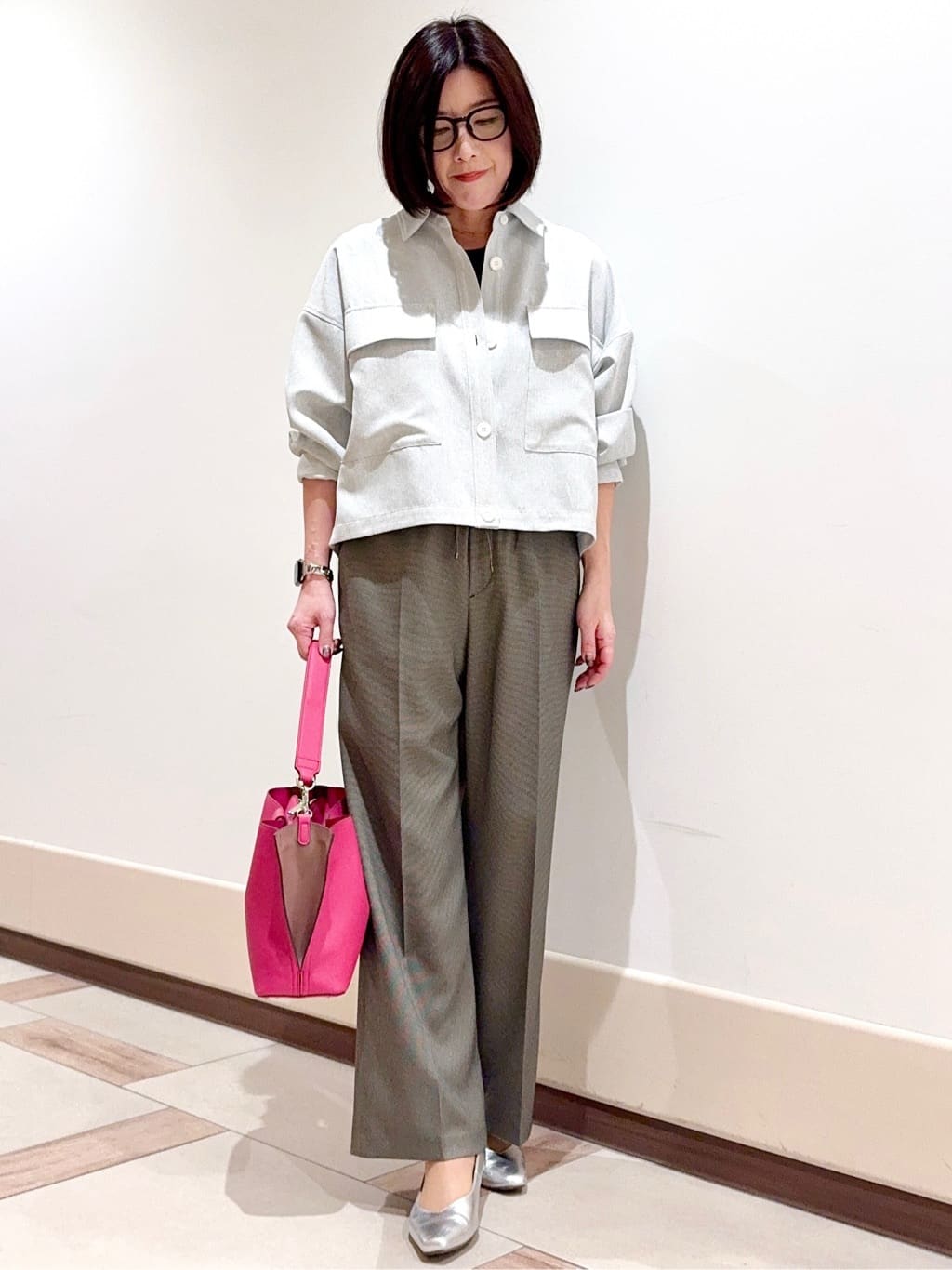 kaeさんの「Reflect｜リネンライクシャツブルゾン」を使ったコーディネート