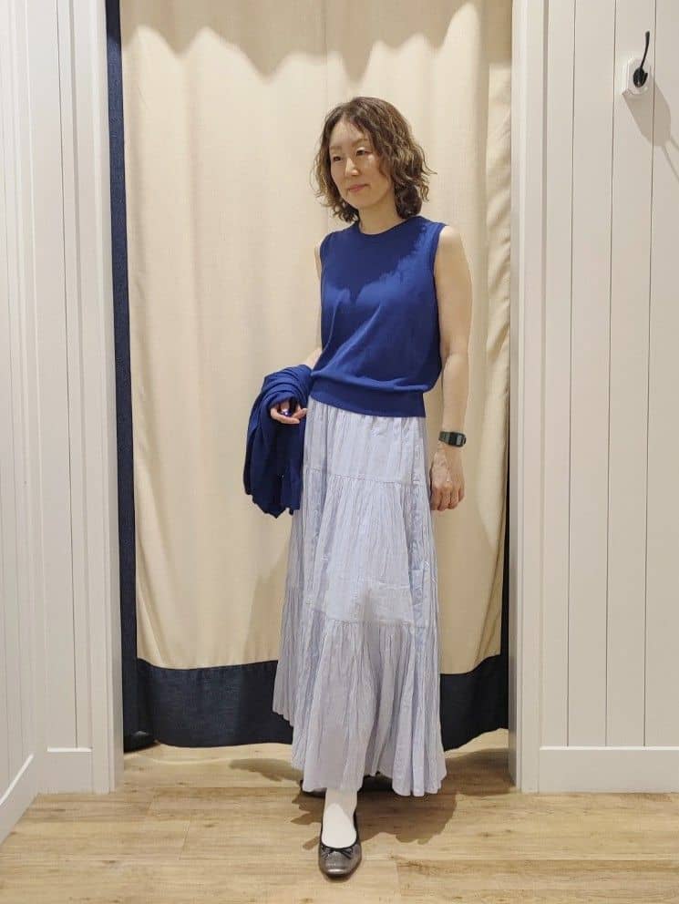 toyaさんの「Dessin｜【2点セット/洗える】アンサンブルニット」を使ったコーディネート