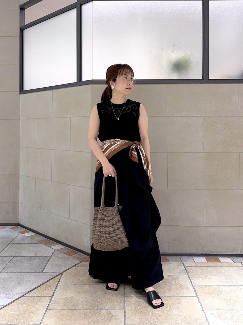よねさんの「INDIVI｜クロップドジャケット」を使ったコーディネート