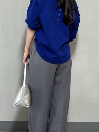 Minaさんの「Dessin｜【360度可愛い】バックヘンリーカットソー5分袖」を使ったコーディネート