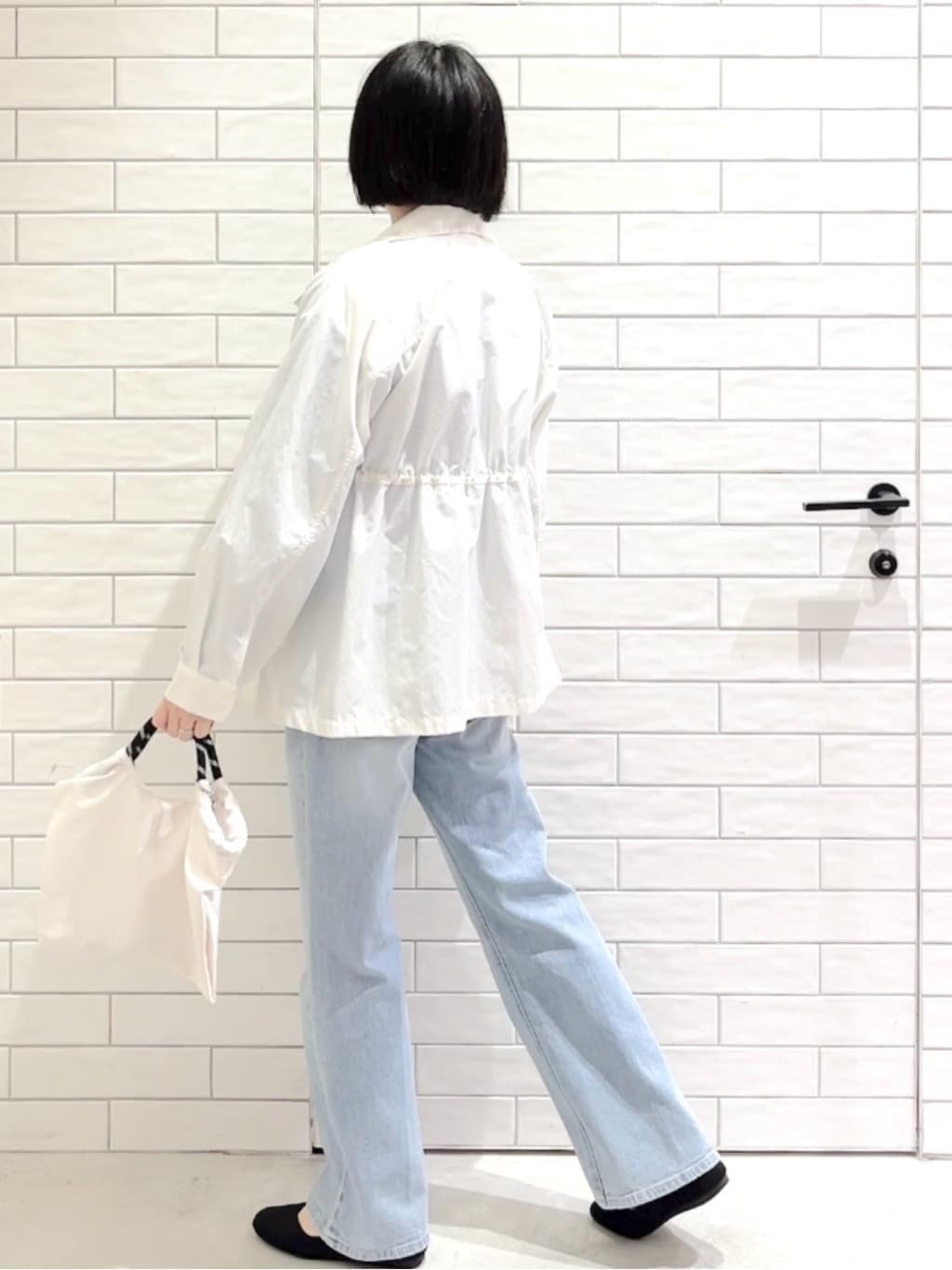 しおりさんの「OPAQUE.CLIP｜撥水スタンドZIPブルゾン【洗濯機OK／UVケア／花粉対応】」を使ったコーディネート