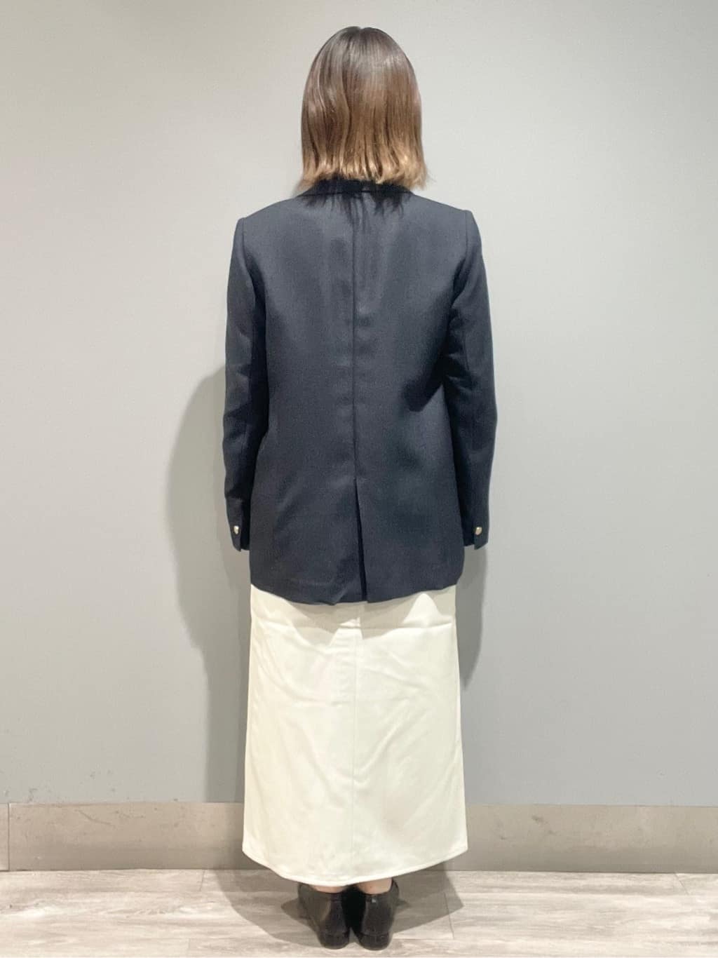 こじさんの「OPAQUE.CLIP｜金ボタンダブルブレストテーラードジャケット／セットアップ対応【洗える】」を使ったコーディネート