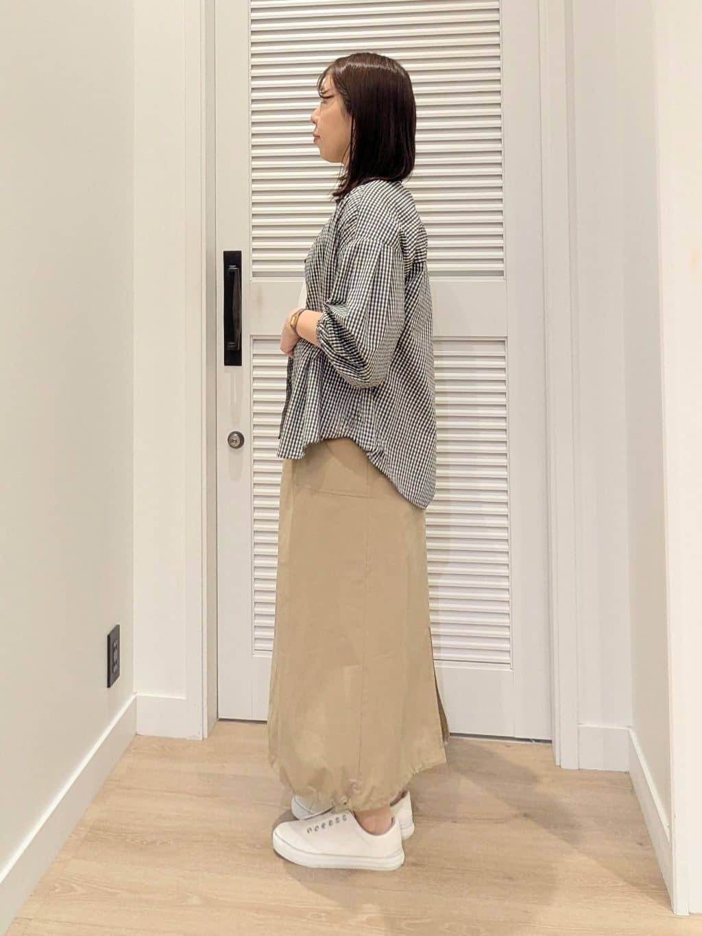 enさんの「Dessin｜【洗える】コットンロゴロングTシャツ」を使ったコーディネート