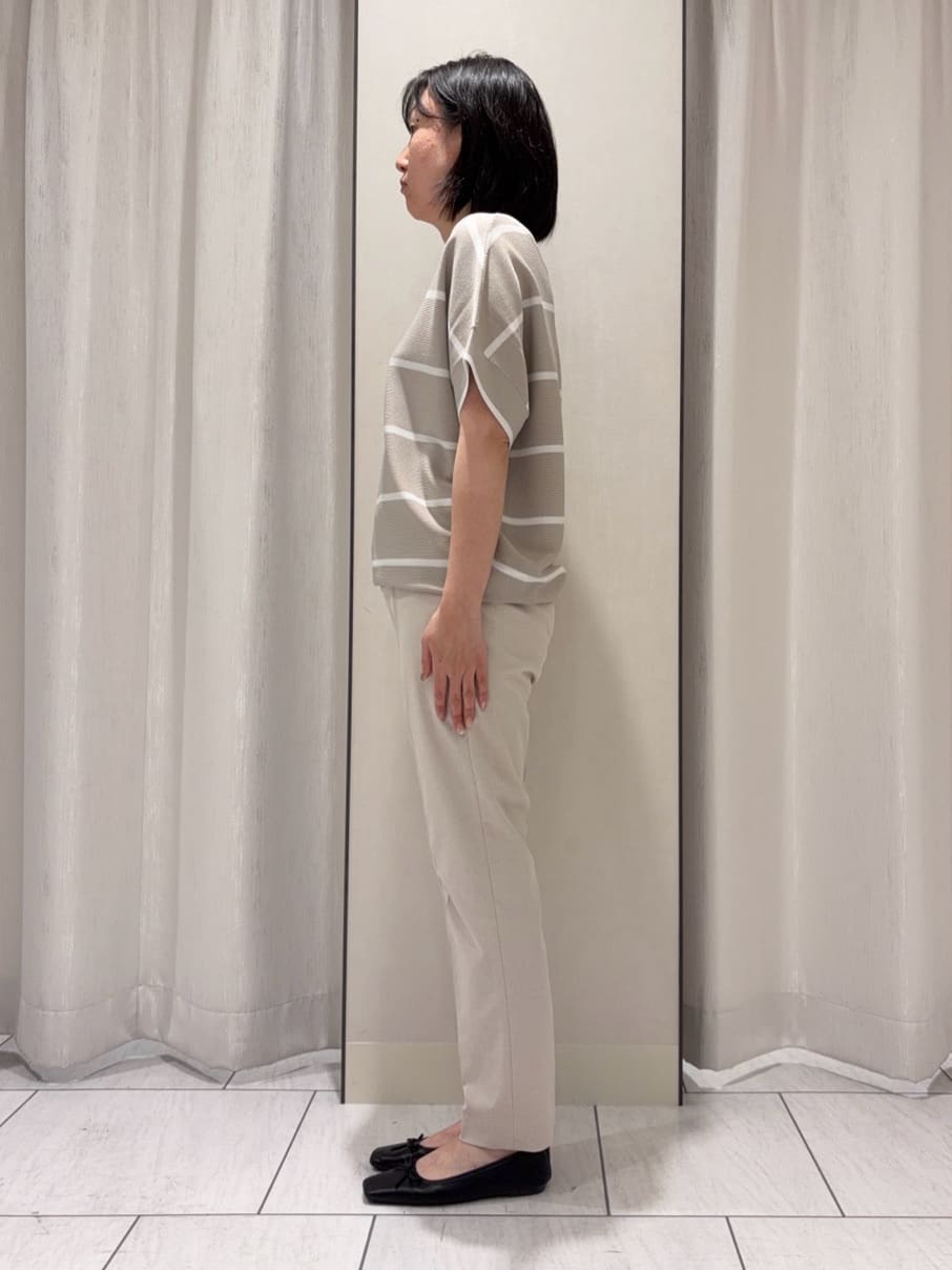 わたなべさんの「UNTITLED｜【11色展開/体型カバー】前後2WAYフレンチスリーブニット」を使ったコーディネート