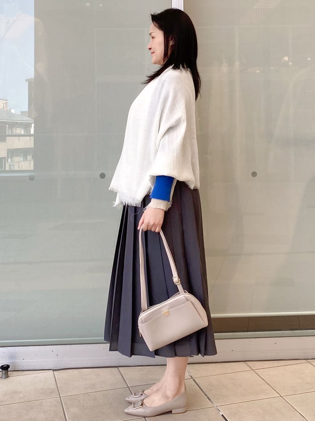 Jeanさんの「OPAQUE.CLIP｜レイヤード風クルーネックリブニット【洗濯機OK】」を使ったコーディネート