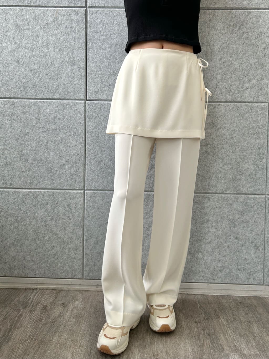 harunaさんの「CODE A｜M everyday rib button tee」を使ったコーディネート