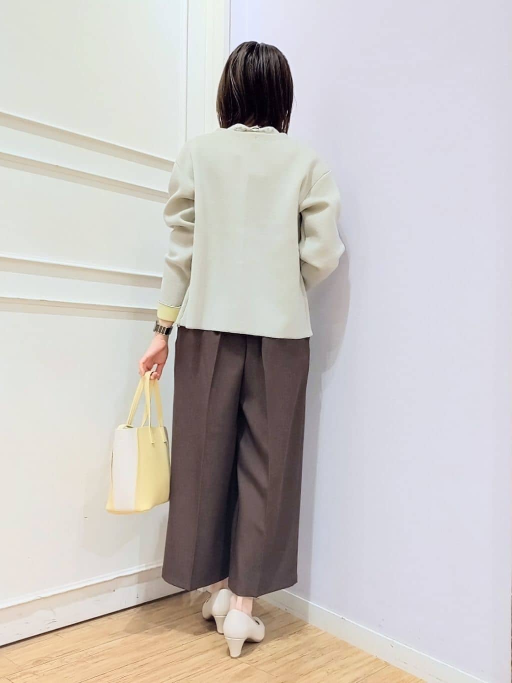 miomioさんの「SHOO･LA･RUE｜【洗濯機可/S-LL】品良くきまる 配色カーディガン」を使ったコーディネート