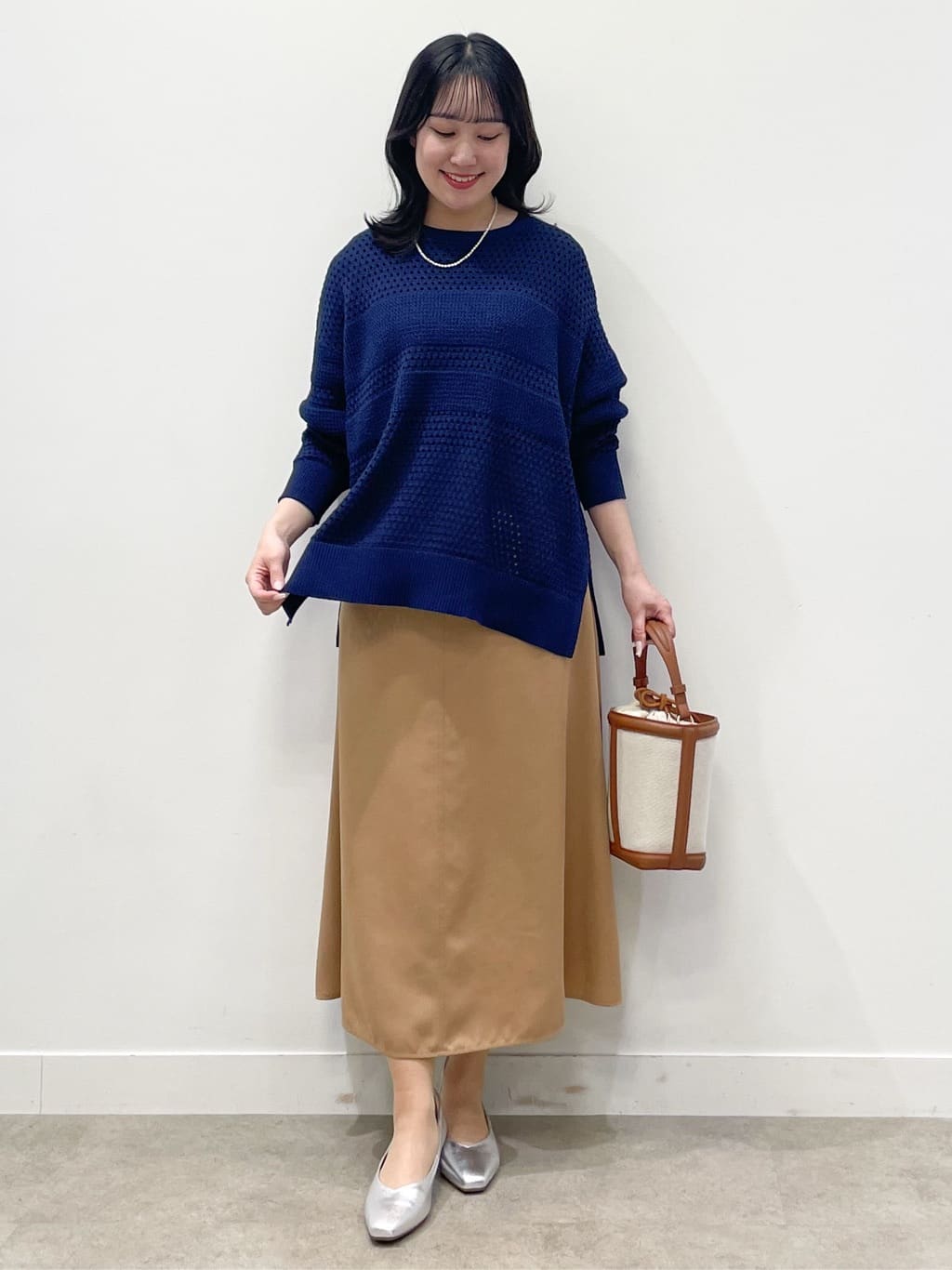 yukariさんの「Reflect｜【レイヤードにおすすめ◎】メッシュ風ドライタッチニット」を使ったコーディネート