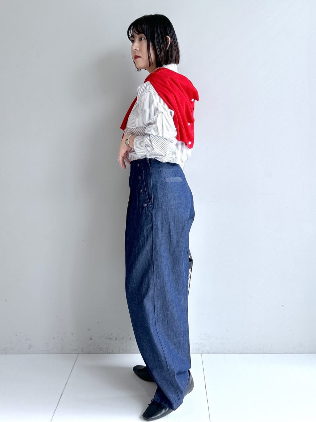 Hirokaさんの「Dessin｜【洗える】フリルシャツブラウス」を使ったコーディネート