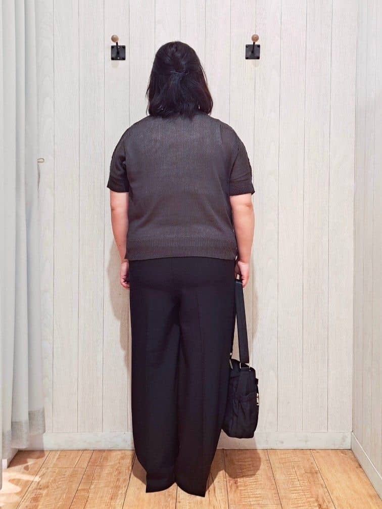 kotomiさんの「SHOO･LA･RUE｜【2点セット/洗濯機可/S-LL】透かし編みで涼やか 大人のドルマンニット」を使ったコーディネート