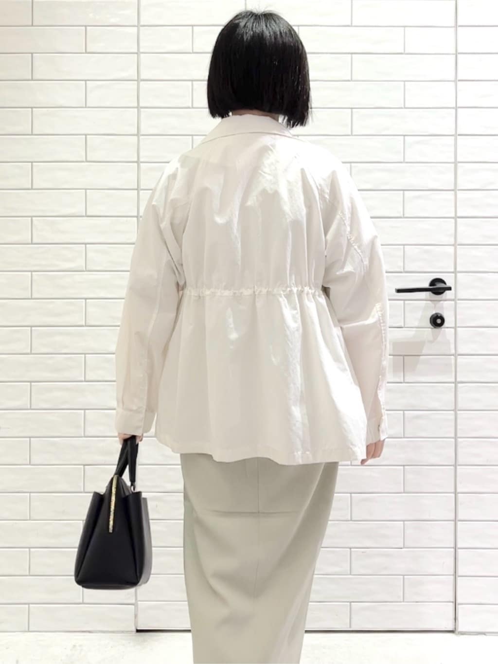 しおりさんの「OPAQUE.CLIP｜撥水スタンドZIPブルゾン【洗濯機OK／UVケア／花粉対応】」を使ったコーディネート