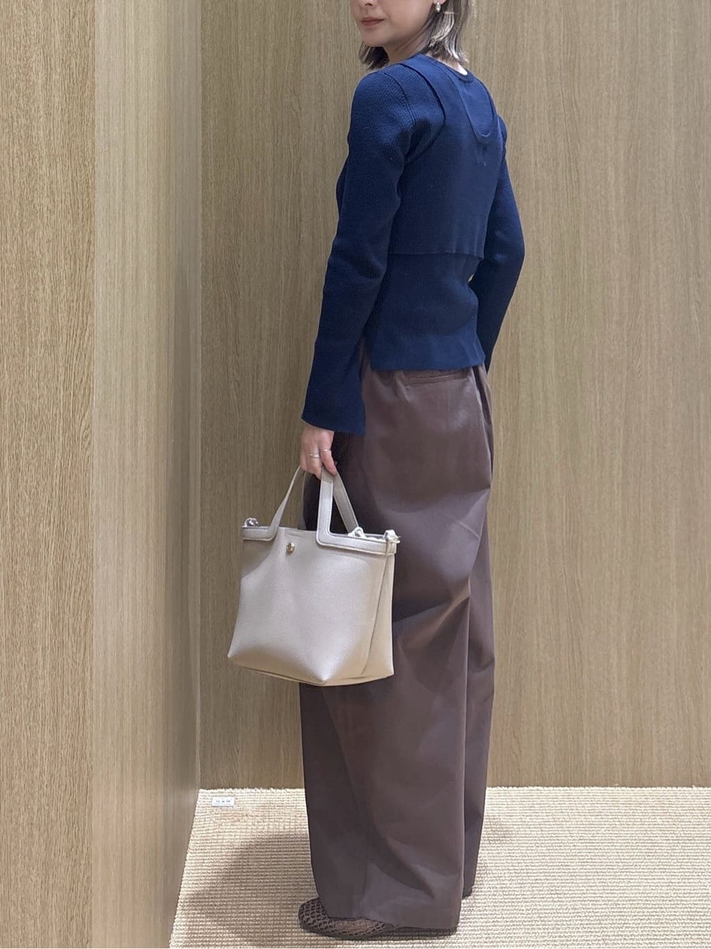たけねぇさんの「OPAQUE.CLIP｜《ツインセット》ビスチェベスト&times;リブニット【洗濯機OK】」を使ったコーディネート